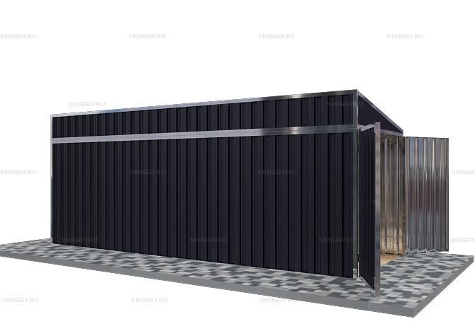 Металлический сарай SKOGGY 6М Стандартный с односкатной крышей
