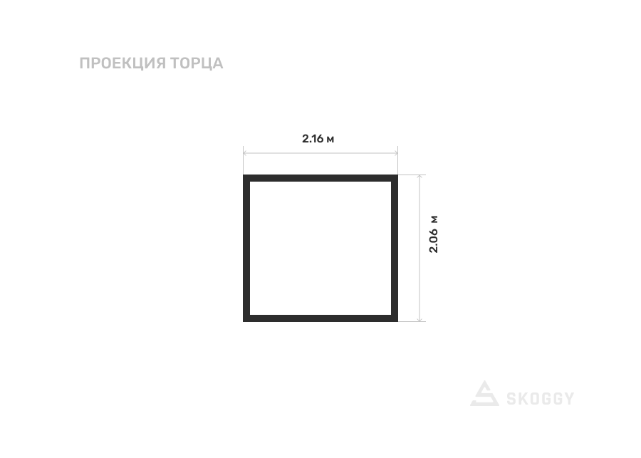 Металлический сарай SKOGGY 6М Стандартный с плоской крышей