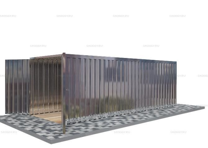 Металлический сарай SKOGGY 6М Стандартный с плоской крышей