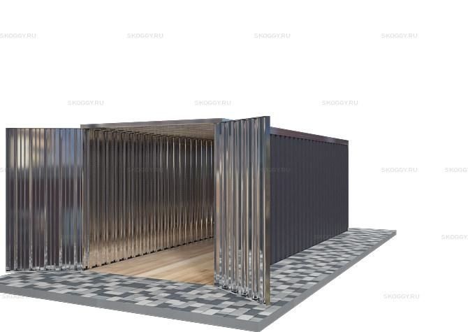 Металлический сарай SKOGGY 6М Стандартный с плоской крышей