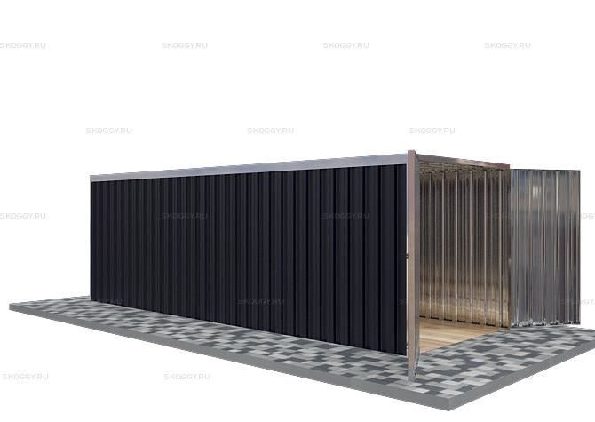 Металлический сарай SKOGGY 6М Стандартный с плоской крышей