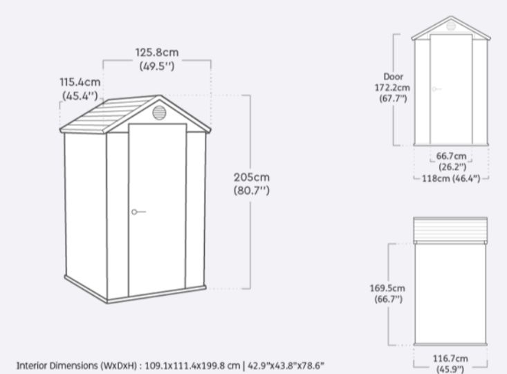 Сарай пластиковый Дарвин 4х4 зеленый