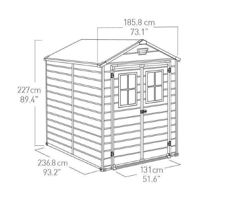 Хозблок пластиковый SCALA 6x8