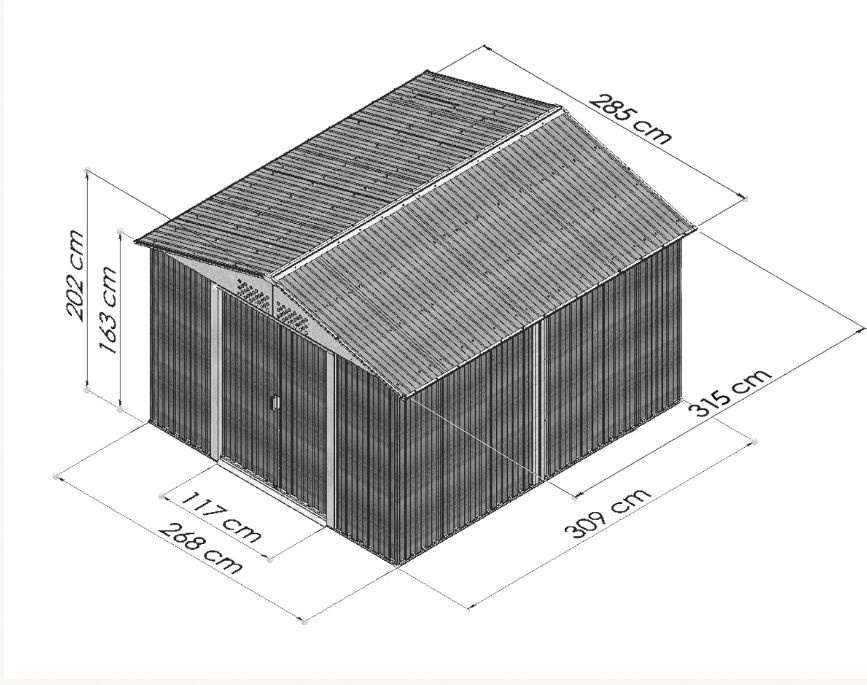 Металлический хозблок Greenstorage Эван E