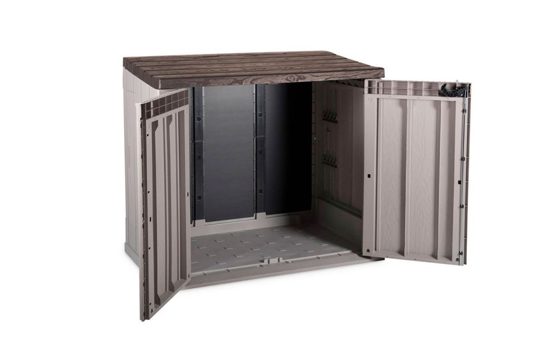 Ящик пластиковый TOOMAX Wood Style 842л серый/коричневый