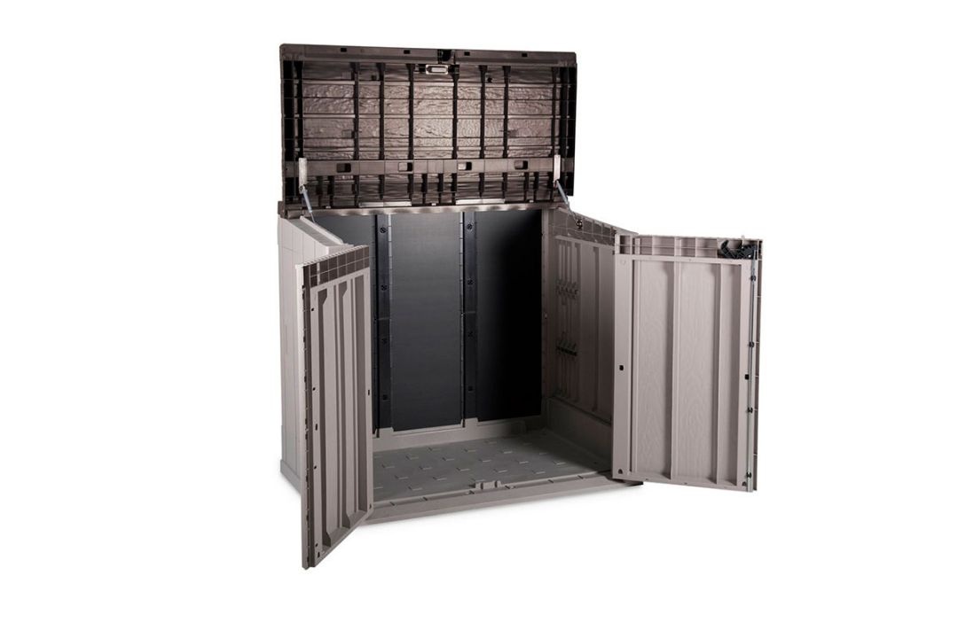 Ящик пластиковый TOOMAX Wood Style 842л серый/коричневый