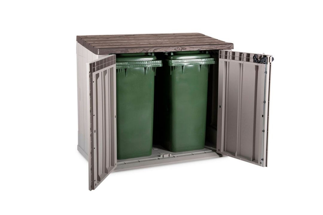 Ящик пластиковый TOOMAX Wood Style 842л серый/коричневый