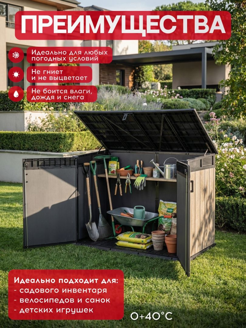 Ящик-шкаф Горизонтальный (Horizontal Shed) 2020 л ясень
