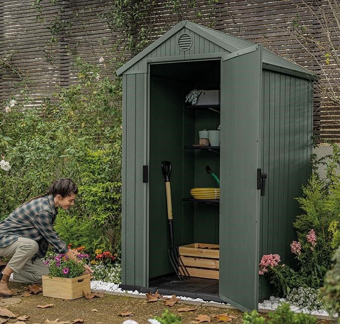 Сарай пластиковый Дарвин 4х4 зеленый