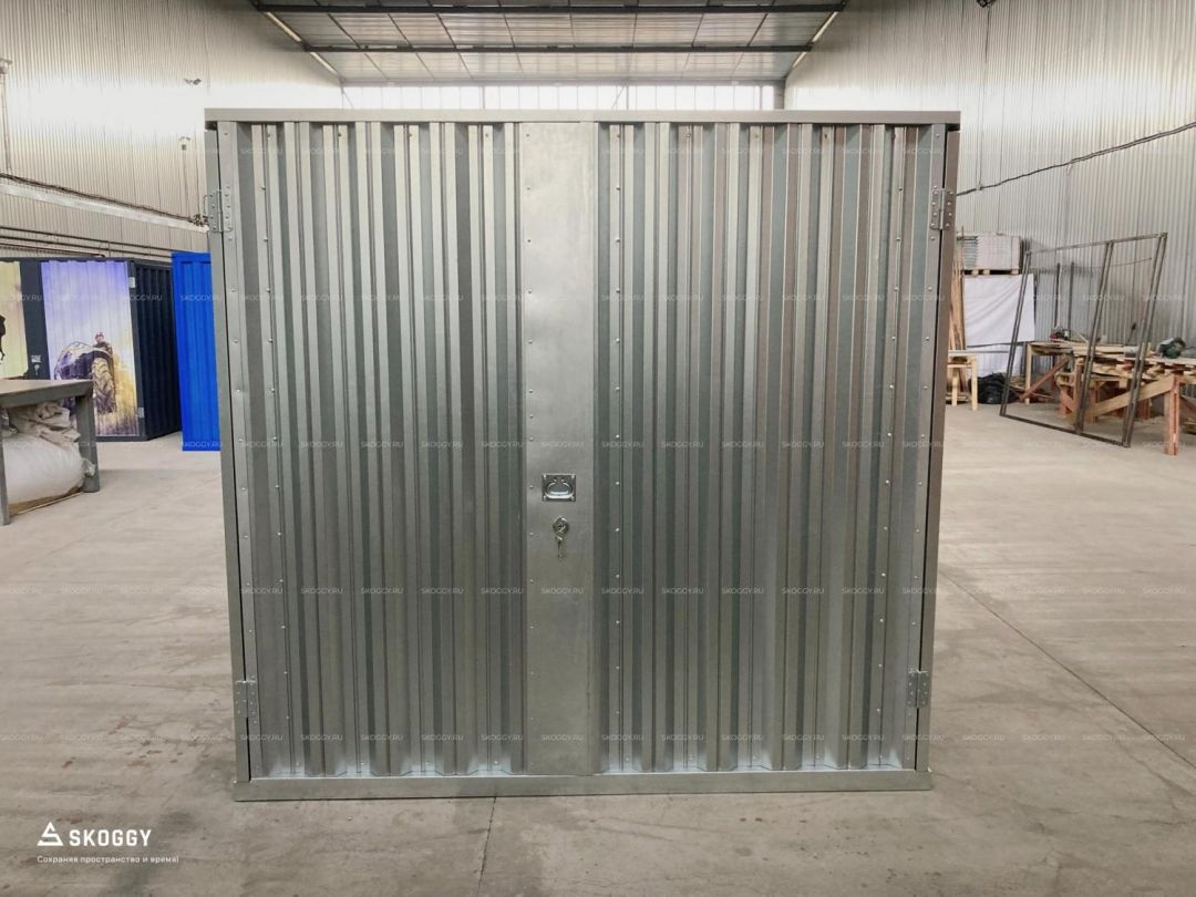 Металлический сарай SKOGGY 2М Стандартный с плоской крышей