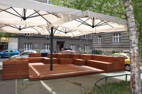 Зонт профессиональный четырехкупольный Alu Poker Dark