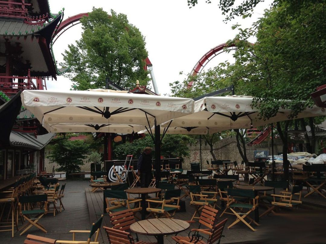 Зонт профессиональный четырехкупольный Alu Poker Dark