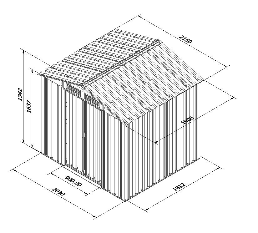 Металлический хозблок Greenstorage Арчер B