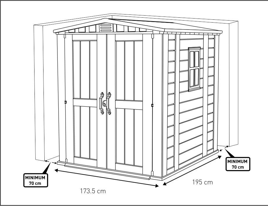 Пластиковый сарай Keter Factor 6х6