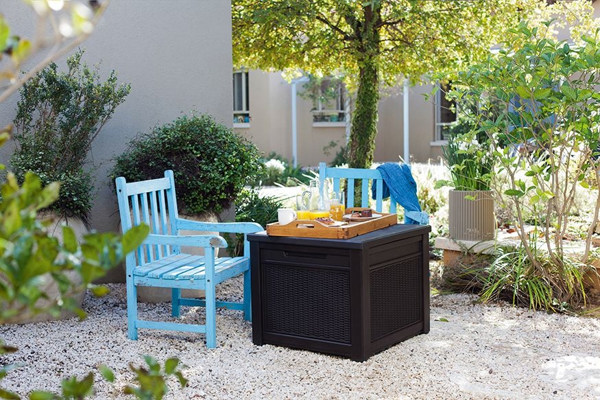 Квадратный сундук Cube Rattan 208 л коричневый