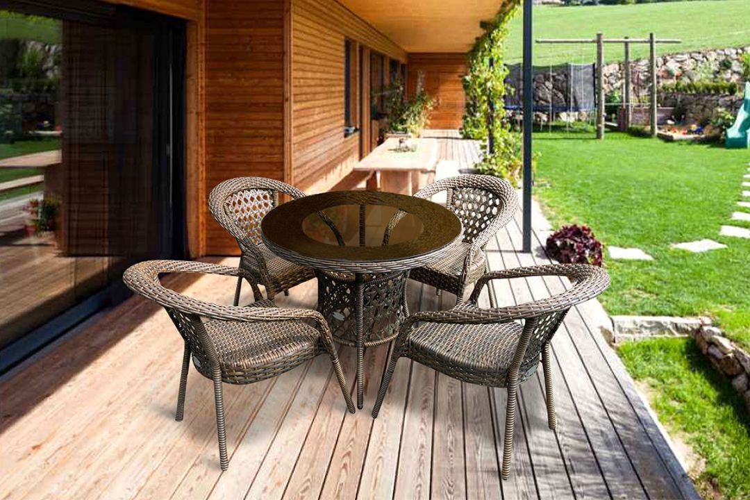 Комплект плетеной мебели МОККА FANO темно-коричневый