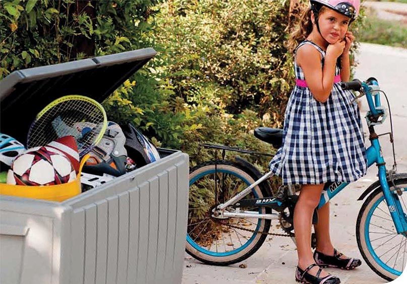 Сундук Новель (NOVEL) 340л белый-графит