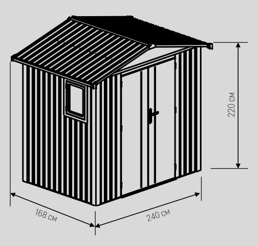 Сарай металлический Black Fox Panorama A
