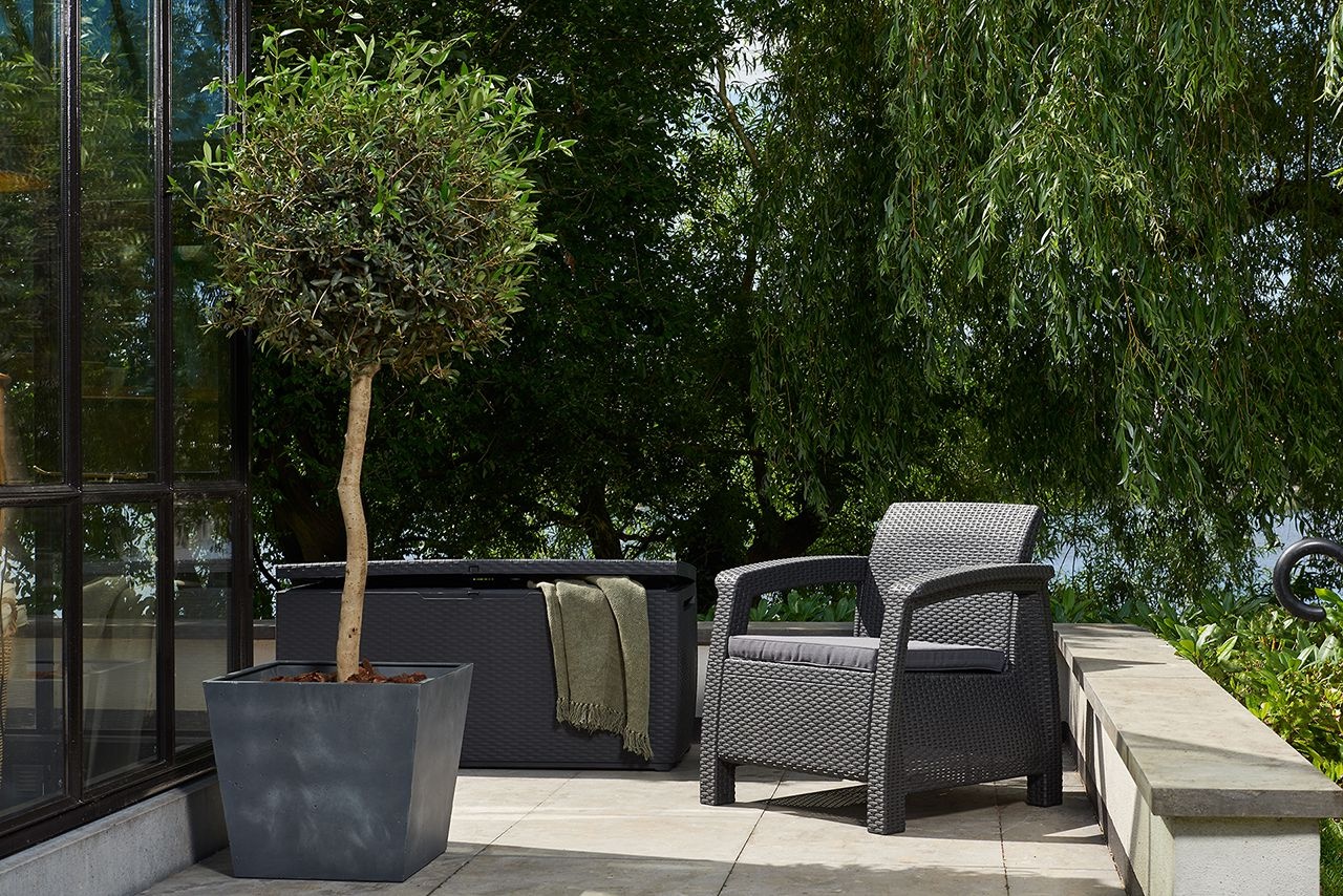 Сундук Ратан Капри (RATTAN STORAGE BOX CAPRI) 305л графит