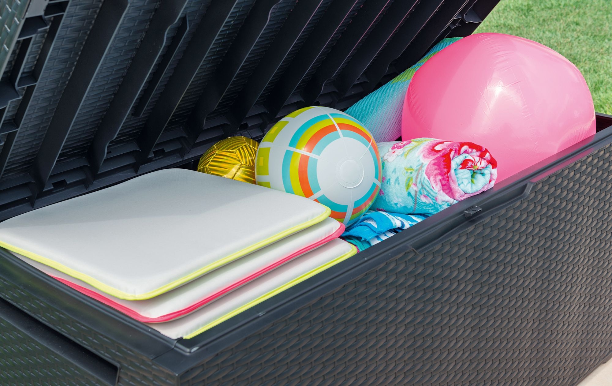 Сундук Ратан Капри (RATTAN STORAGE BOX CAPRI) 305л графит