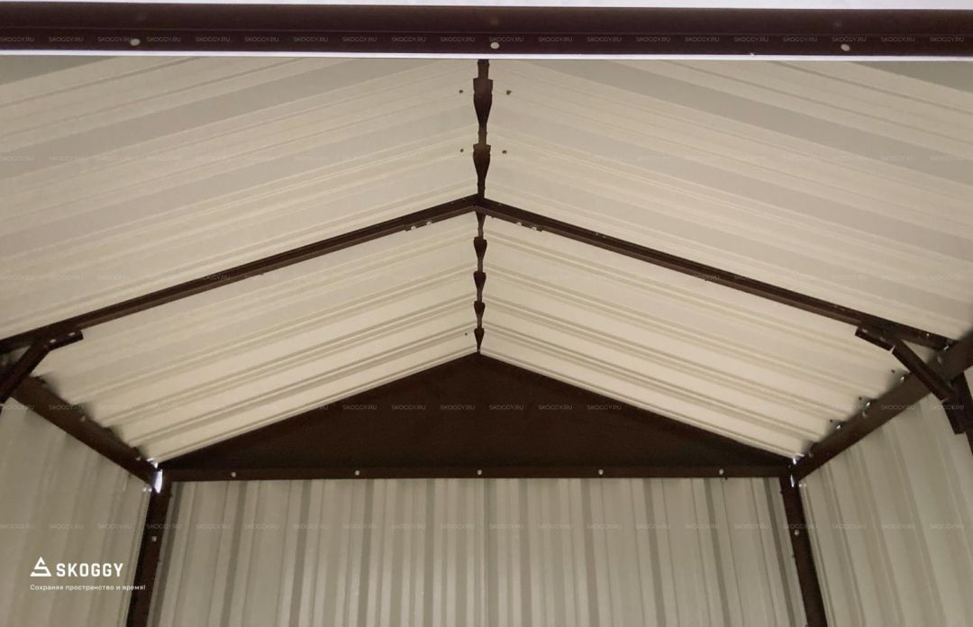 Металлический сарай SKOGGY 2М Стандартный с двускатной крышей