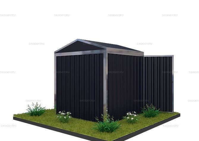 Металлический сарай SKOGGY 2М Стандартный с двускатной крышей