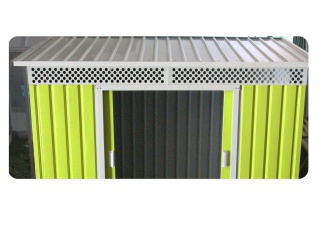 Металлический хозблок Greenstorage Белла B (dark-green) 117х267 см