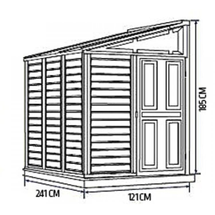 Пластиковый сарай Duramax SideMate 4x8