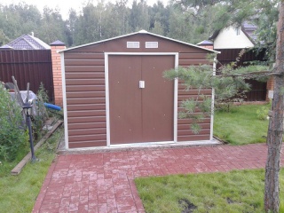 Металлический хозблок Greenstorage Эван D 245х267 см