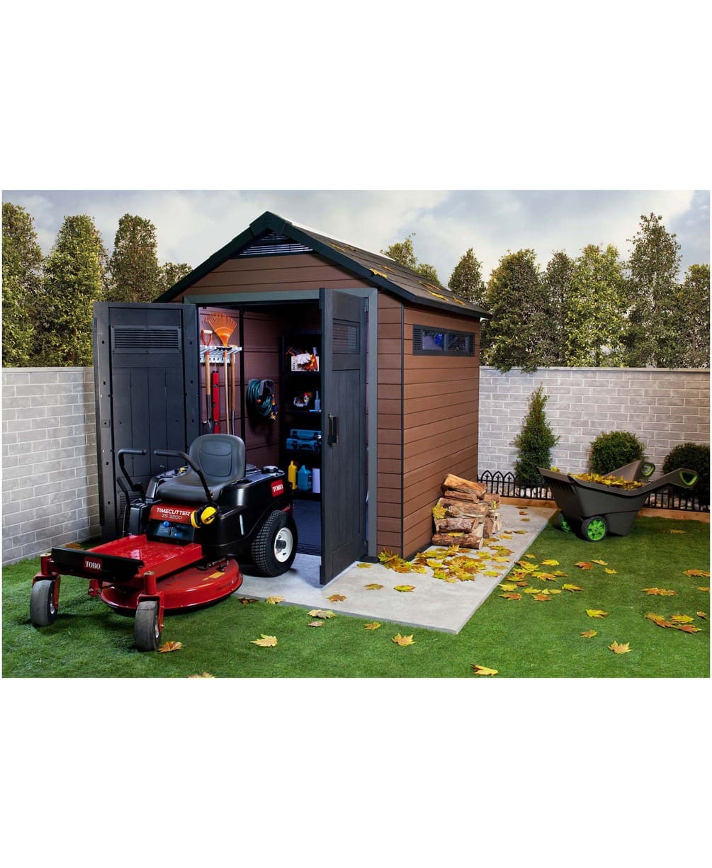 Сарай-хозблок для дачи из ДПК Keter Fusion 757