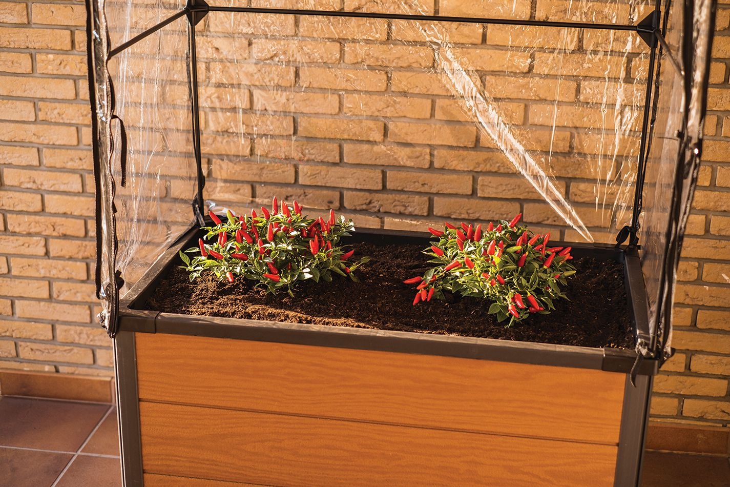 Грядка-теплица для растений Maple green house (коричневый)