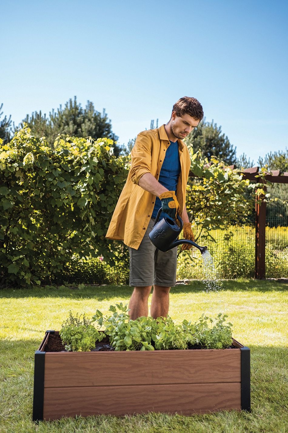 Кашпо-Грядка для растений MAPLE TROUGH (коричневый)