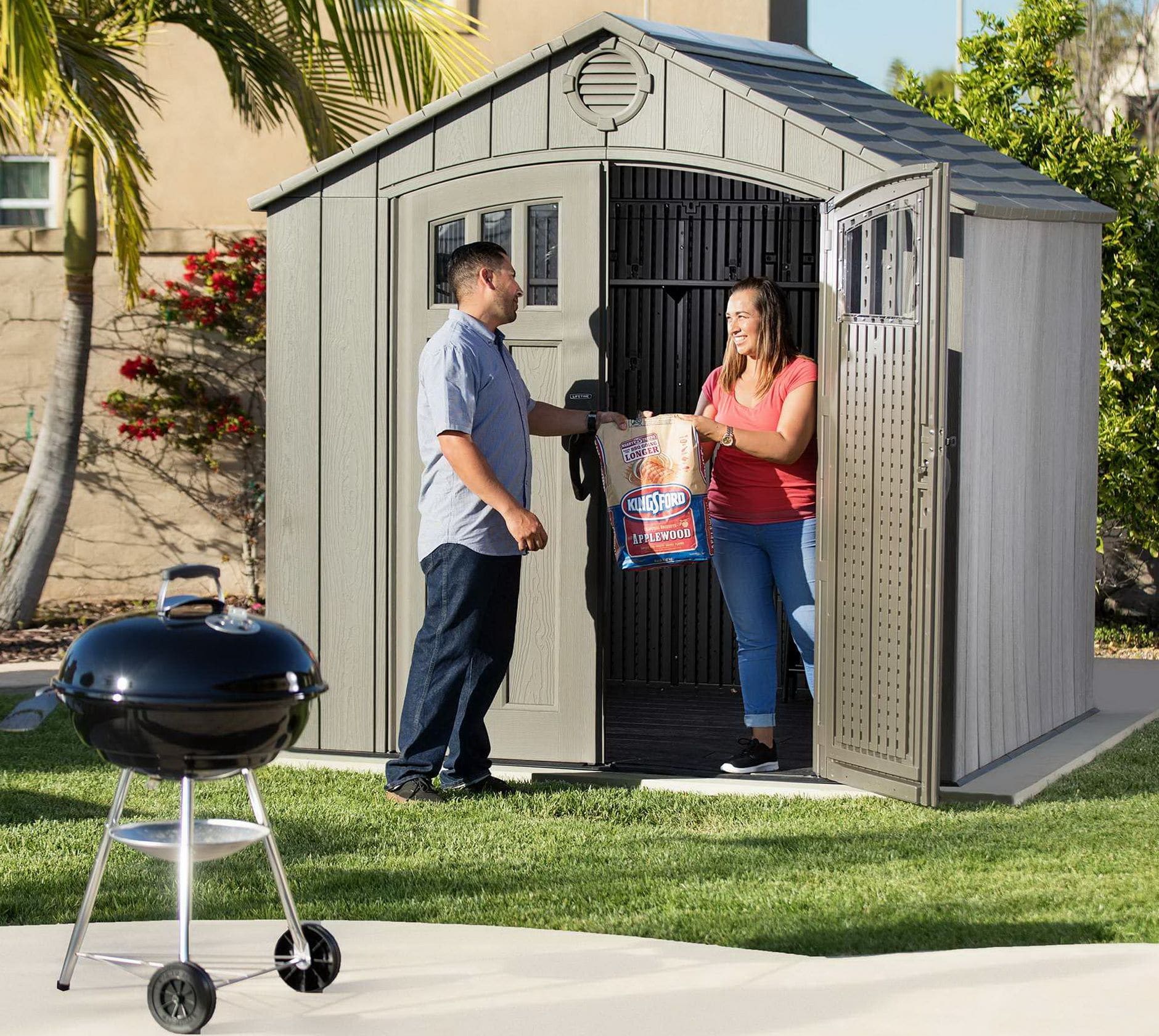 Сарай пластиковый WoodLook 8*10