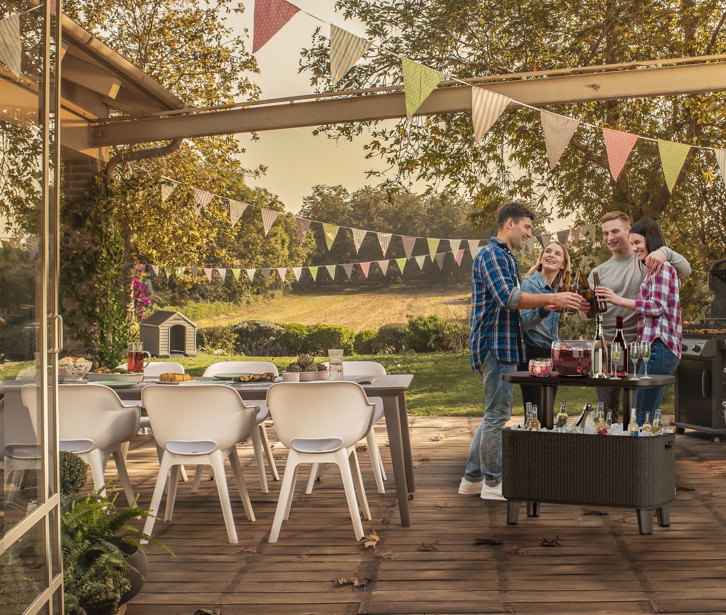 Стол Беви Бар (Bevy Bar Large Cool Bar) графит