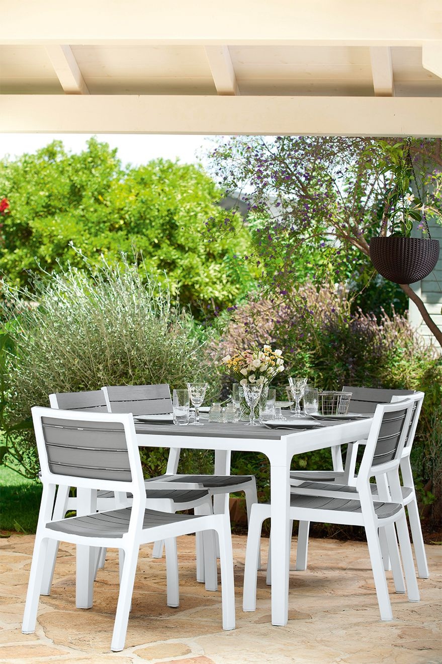 Стол Гармония (Harmony) белый-серый