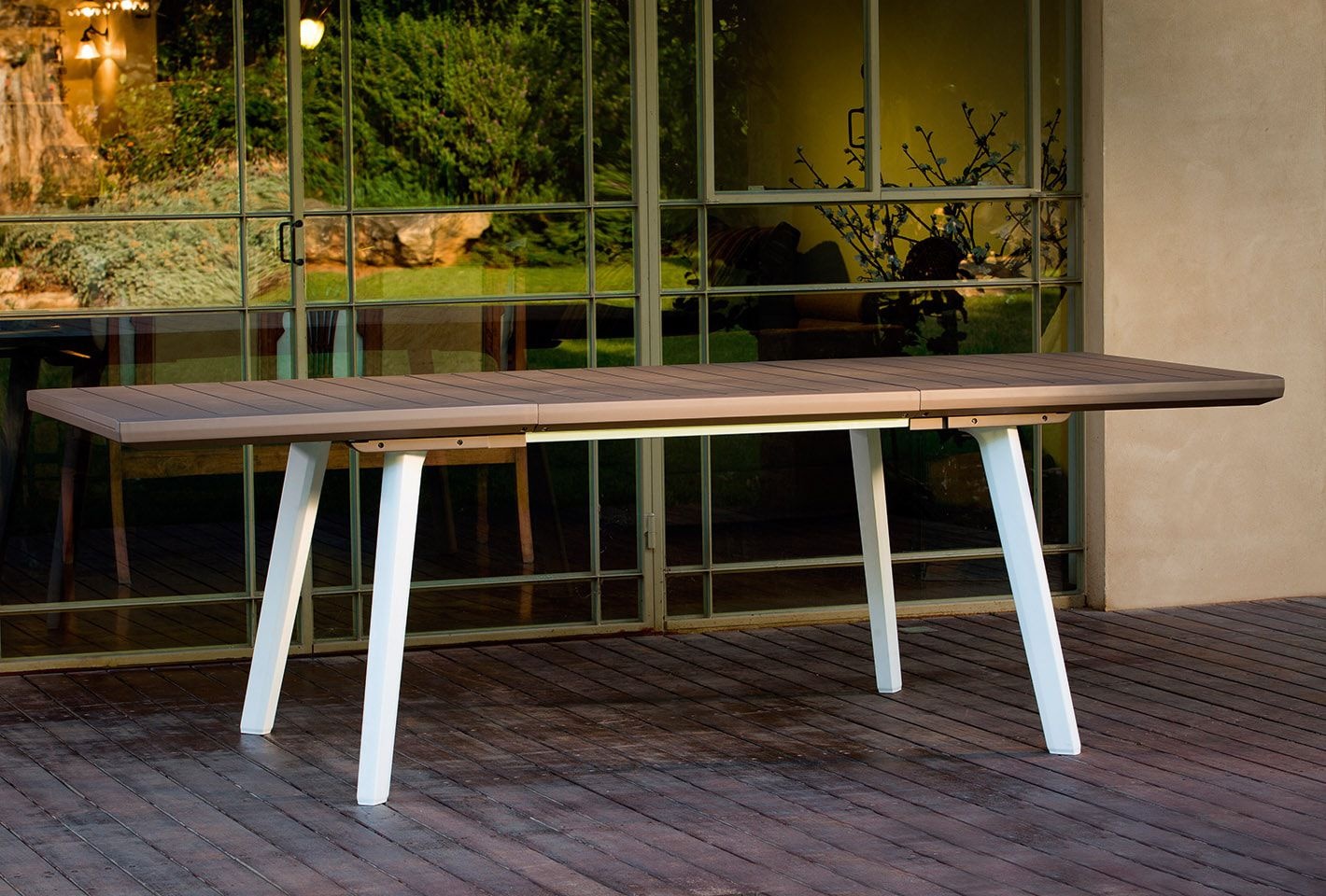 Стол Гармония раздвижной (Harmony Extendable) белый-капучино