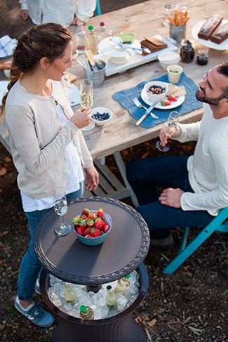 Стол Кул Бар Раттан (Cool bar rattan) графит