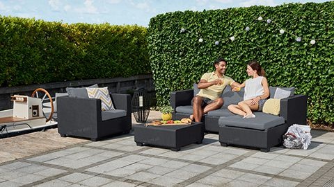 Столик Сальта / Саппоро с подушкой (Salta / Sapporo table with cushion) графит