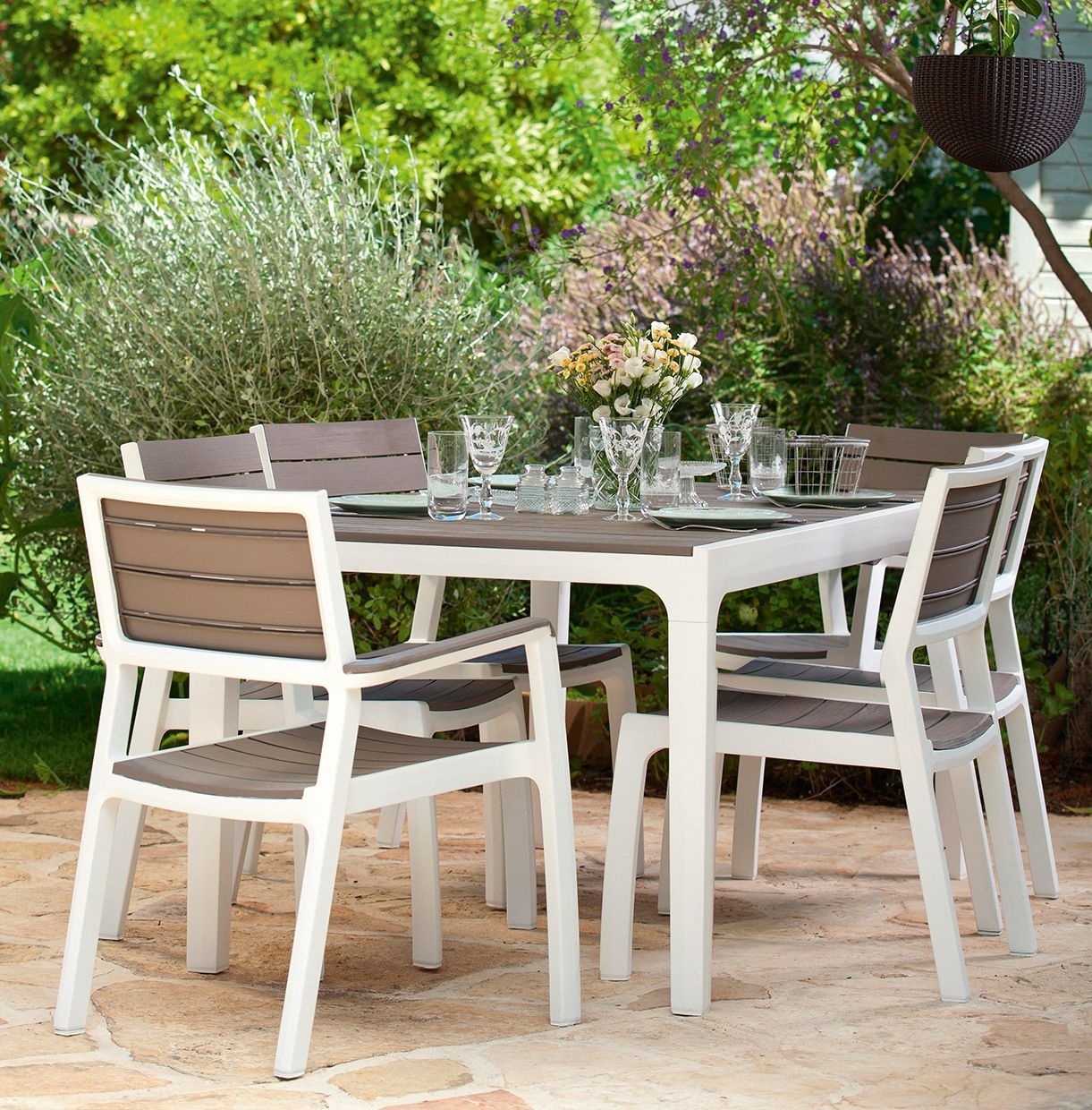 Стул c подлокотниками Гармония (Harmony armchair) белый-капучино